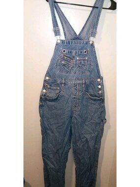 Vintage 90s Y2K Revolt Blue Denim Overalls Size Large Grunge Streetwear Skater